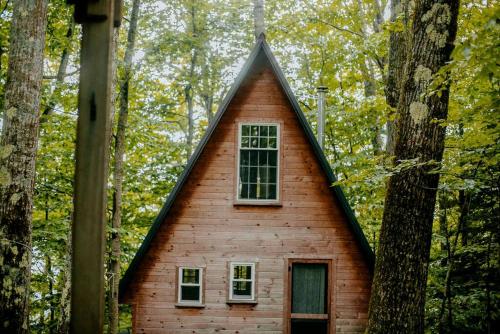 Island Glamping in a Secluded A-Frame Cabin on a Lake in Monmouth, Maine Island Glamping in a Secluded A-Frame Cabin on a Lake in Monmouth, Maine