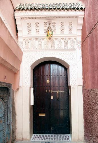 Marrakech Green Door Affiche - Porte verte 