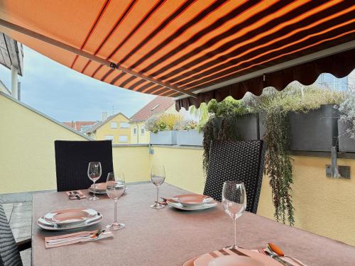 Balcony/terrace, Ferienwohnung Morgensonne - modern und freundlich in zentraler Lage in Langenargen