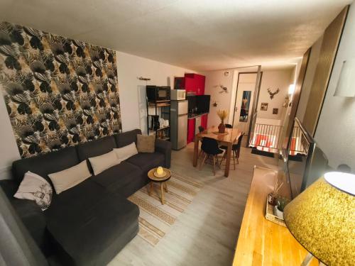 Apt T2, 34m2, pied de piste, 4 à 6 pers, 1 chambre, parking privé sousterrain, La Mongie (Foto 4)