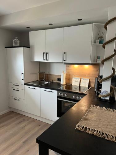 Konyha, Ferienwohnung im Nordseeglück (Ferienwohnung im Nordseegluck) in Bordelum