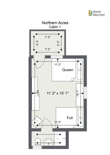 2 double beds