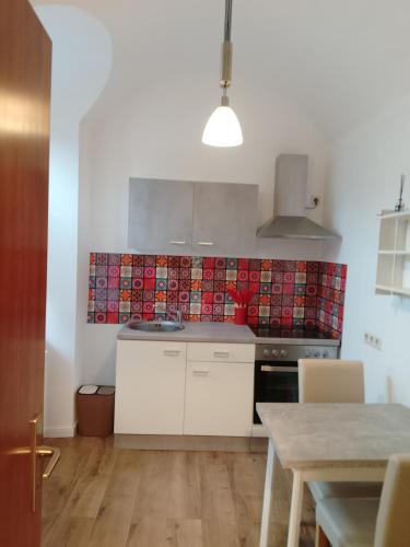 Cocina, Zum Ritter Ferienwohnung 500 Meter zum Freizeitpark Plohn in Lengenfeld