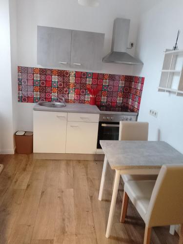 Cocina, Zum Ritter Ferienwohnung 500 Meter zum Freizeitpark Plohn in Lengenfeld