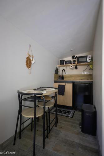 virtuve, Ca'Bercé Studio équipé (Ca'Berce Studio equipe) in Chateau-du-Loir