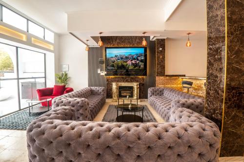 共用Lounge/電視區, Novaotel Malaga in 雅爾丹城