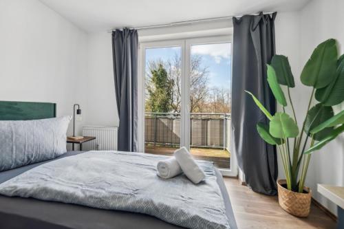 Larooms Merseburg - Apartment NS03 - 2 Zimmer - 4 Betten - Waschmaschine - Parkplatz - Balkon in Merseburg, Deutschland
