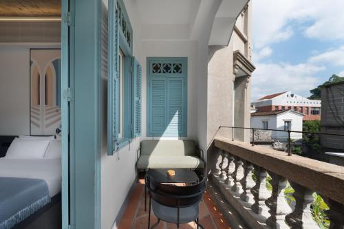 Double Room with Balcony (2 Adults + 1 Child) room in Listen to the 19th century German castle hotel