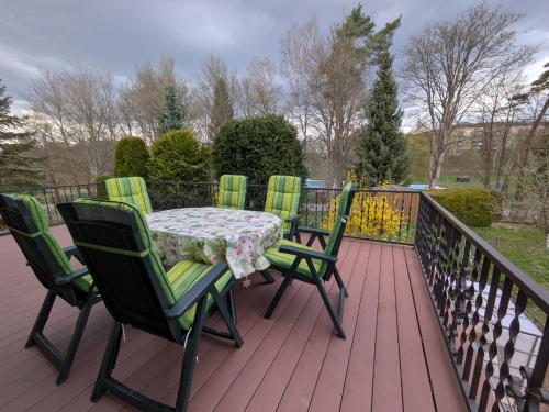 陽台/露台, Ferienhaus Am Freibad in 巴特貝爾卡