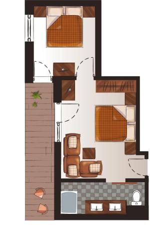 2 bedrooms, 2 beds