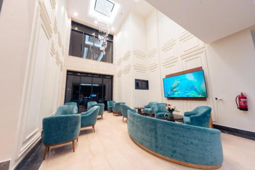 ห้องส่วนกลางสำหรับนั่งเล่น/ดูทีวี, Hotel Wahat Roz in เจดดาห์