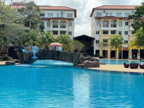 อพาร์ตเมนต์ 2 ห้องนอน 1 ห้องน้ำส่วนตัว ขนาด 700 ตร.ม. – ตันจุง บาเลา (Desaru Beach Family Suite 5GWifi Netflix D309 5Pax) in เดซารูบีชฟรอนต์