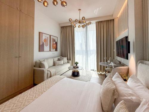 Modern Chic Studio Apartment, Belgravia Heights 2, JVC Dubai, Dubaj (zdjęcie 3)