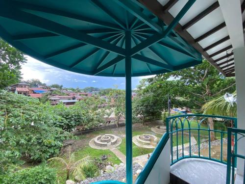 Balcony/terrace, JungleRiverHouse & JungleRiverResort in Bukit Lawang