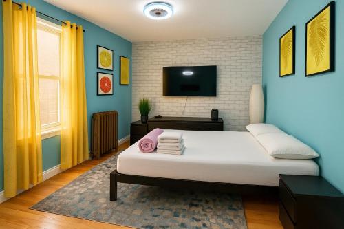 King size room in Manhattan Central Harlem in New York, Vereinigte Staaten von Amerika