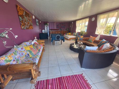 발코니/테라스, Pension Tautiare Village in 마우피티 섬