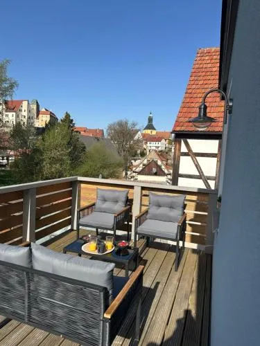 Burgblick am Malerweg in Hohnstein, Deutschland