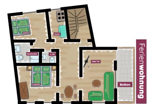 2 bedrooms, 3 beds