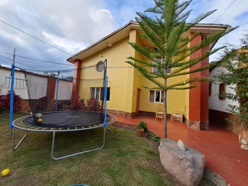 The yellow house in the valley