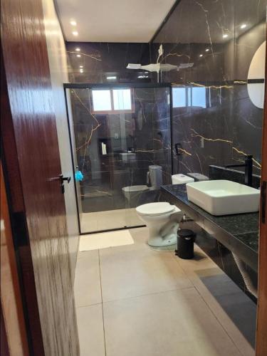 浴室, Casa Aconchego da Serra in 巴拿尼拉斯