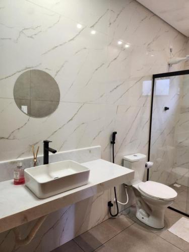 浴室, Casa Aconchego da Serra in 巴拿尼拉斯