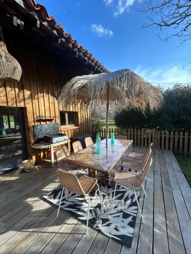 Rõdu/terrass, Gites Airial cazalas in Argelouse