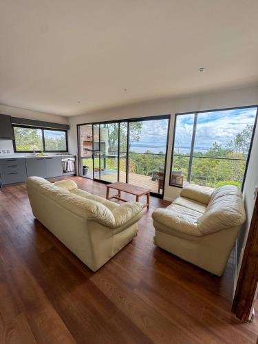 View of the lagoon and forest in Laguna del Sauce