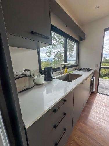 View of the lagoon and forest in Laguna del Sauce