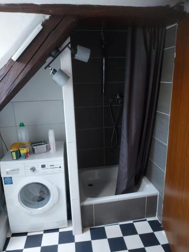 Bathroom, 2 Zimmer Monteur- und Ferienwohnung mit kleinen Wintergarten in Riedstadt