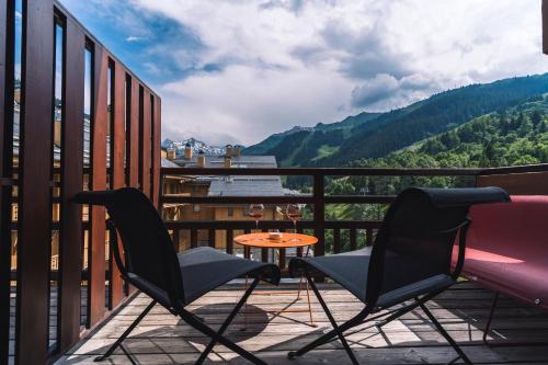 Erkély/terasz, Hotel Le Savoy in Meribel Központ