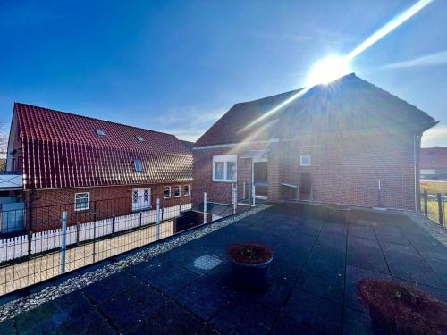 balkong/terrass,  på 20 m² i Norddeich, med 1 sovrum och 1 badrum (privat) (Pension Dang) in Norden