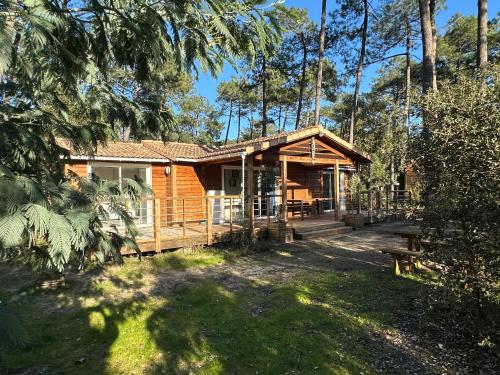 Erkély/terasz, Chalet en bord de plage in Ondres