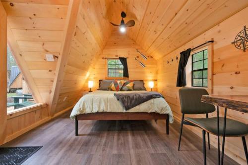 A Serene A-Frame Cabin with Hot Tub