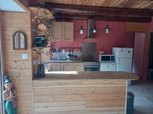 Konyha, Eco Gîte du Mandala à Prads (Eco Gite du Mandala a Prads) in Prads-Haute-Bleone