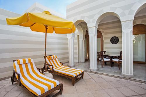 balkon/terras, The Oberoi Beach Resort, Sahl Hasheesh in Sahl Hasheesh