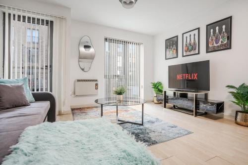 Lux Livin' Apartments - Luxury 2 Bed Apartment City Centre Free Parking, Manchester (zdjęcie 7)