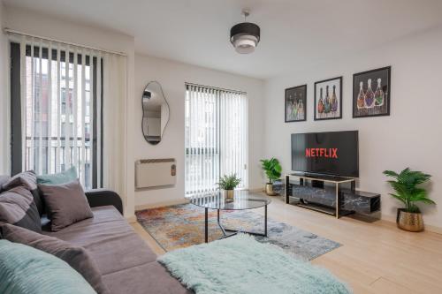 Lux Livin' Apartments - Luxury 2 Bed Apartment City Centre Free Parking, Manchester (zdjęcie 6)