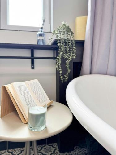 Baño, Green Library, appartement 6 personnes à Nemours (Green Library, appartement 6 personnes a Nemours) in Nemours