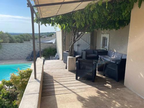 Magnifique villa Chloeline: Piscine et Superbe vue in Pougnadoresse