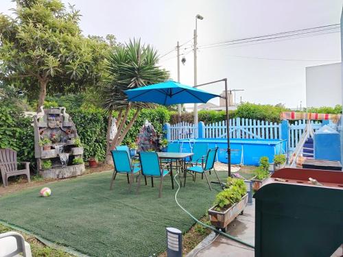 Casa de playa con piscina y parrilla