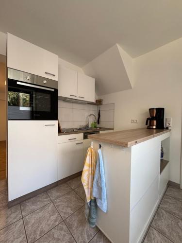 virtuve, Ferienwohnung im Haus am See in Seeblick