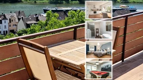 Riesling Appartement for 2 - 4 People - Billiards - Balcony with Mosel View - Parking - Wine Barrel Bar - Fully Equipped Kitchen - Netflix - WaipuTV - 3 km from Cochem in Klotten, Deutschland