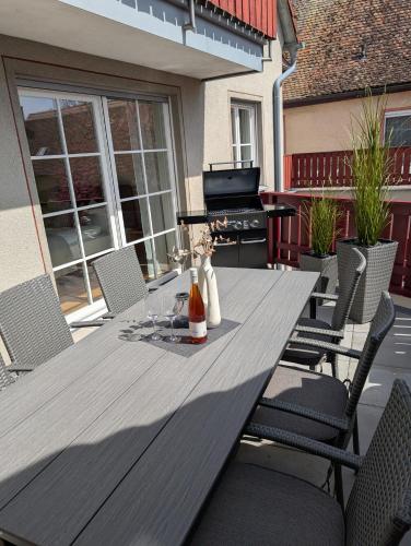Balkons/terase, Schwarzer Adler - Ferienwohnung Storchennest in Ipsheim