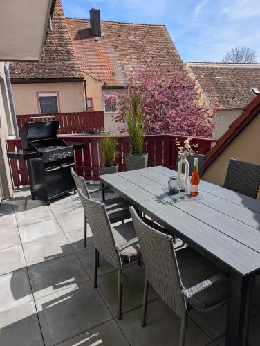 Balkons/terase, Schwarzer Adler - Ferienwohnung Storchennest in Ipsheim