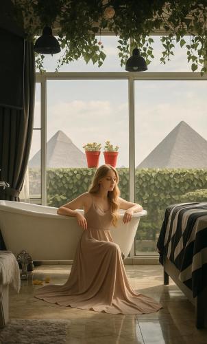 Jacuzzi pyramids view