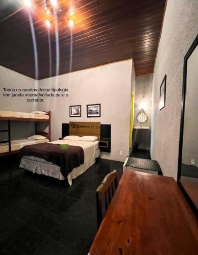 1 double bed, 4 bunk beds
