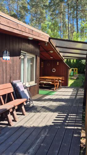 Iekārtas, Domek 6 osobowy nad samym jeziorem na Kaszubach in Gveždzina