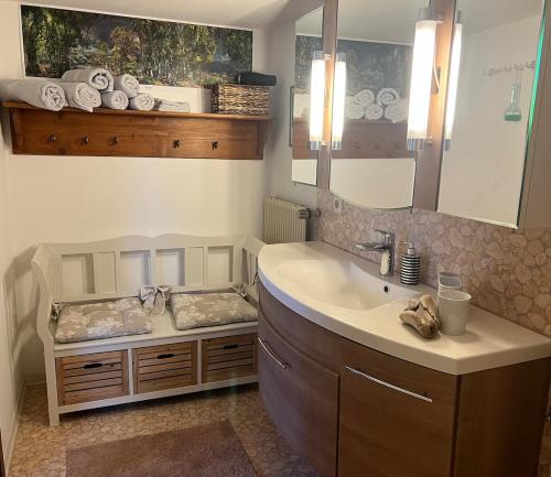 浴室, Weserfeeling Apartment in Höxter (Weserfeeling Apartment in Hoxter) in 赫克斯特