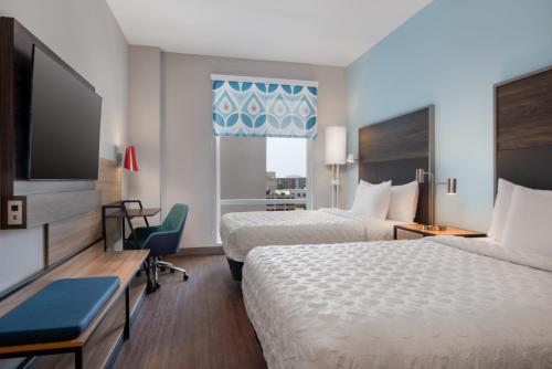 Queen Room with Two Queen Beds and Walk-In Shower