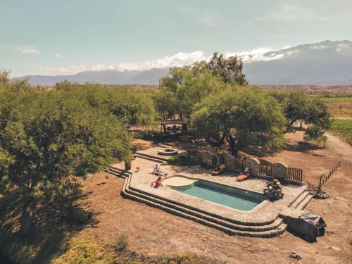 Peldbaseins, Finca Santa Rita in San Carlos (Salta)